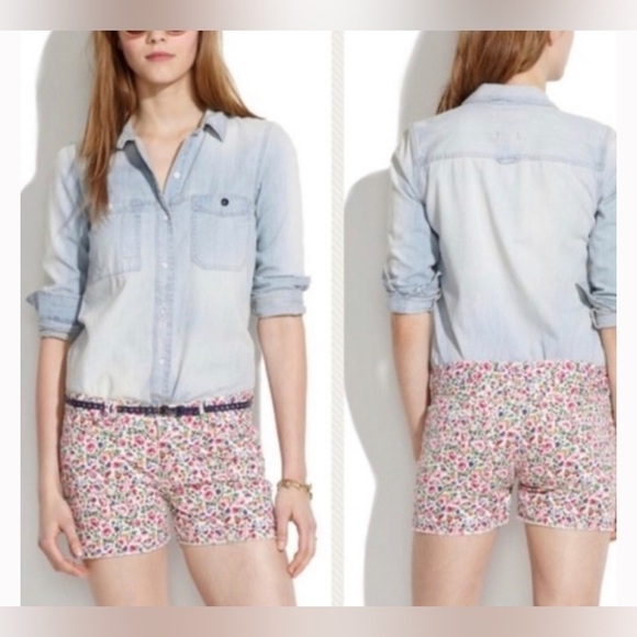 MADEWELL Colorful Floral Short Shorts Size 28 - Picture 4 of 13